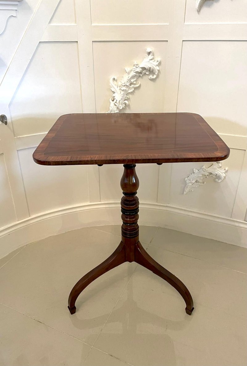 Antique George III Quality Mahogany Lamp Table - Image 3